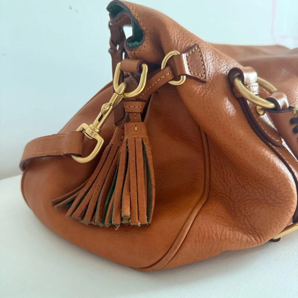 Dooney & Bourke Florentine Small Satchel – Cognac Leather - Picture 4 of 15